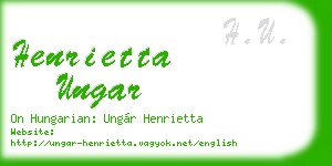 henrietta ungar business card